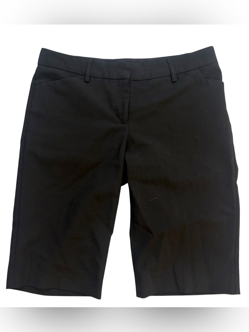 Express Design Studio Sz 6 Editor Bermuda Shorts Knee Length Chino Black Preppy